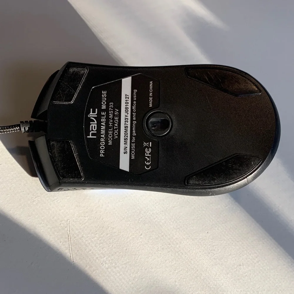 Black Gaming Mouse with Blue Accents